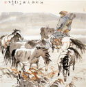 17-ｼͼWatering a Horse in Autumn Suburbs 6868(cm)