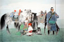 8-ϵ A People on Horse Back 18020(cm)